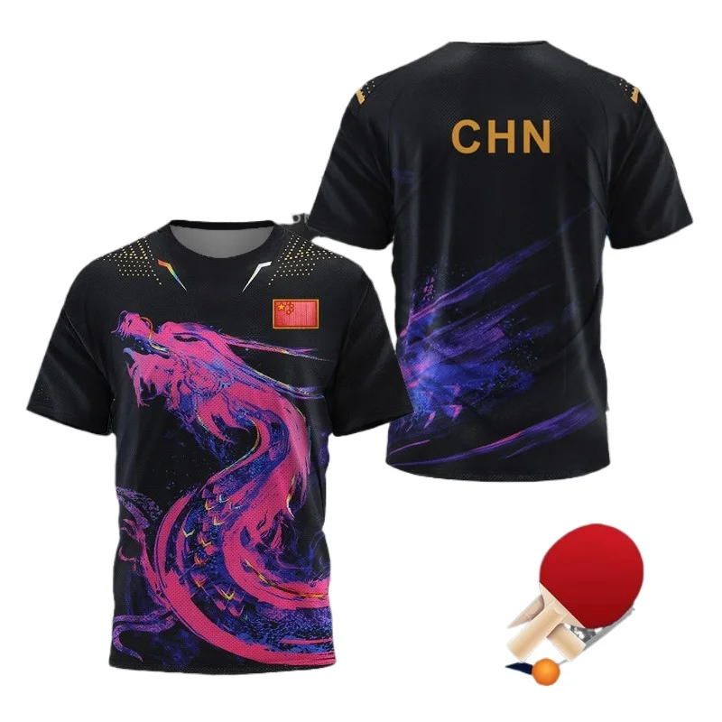Table Tennis Uniform - Kaus Grafis Tenis Meja CHINA Dragon
