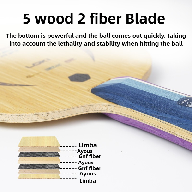LOKI Kirin K5 PRO 5 Kayu 2 Ser - Stiga Carbon Blade ulasan dan harga
